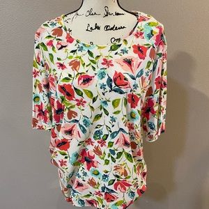 Floral short sleeve T-shirt